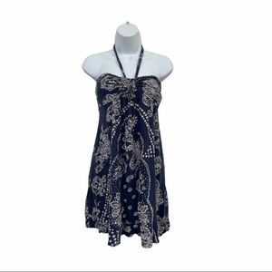 AEO Batik Print Halter Tie Dress Size M